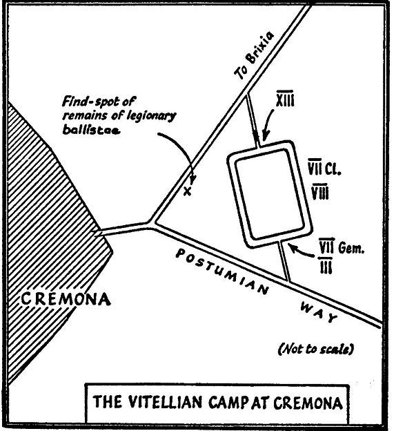 A map of the Ancient Vitellian camp at cremona, first century A.D.